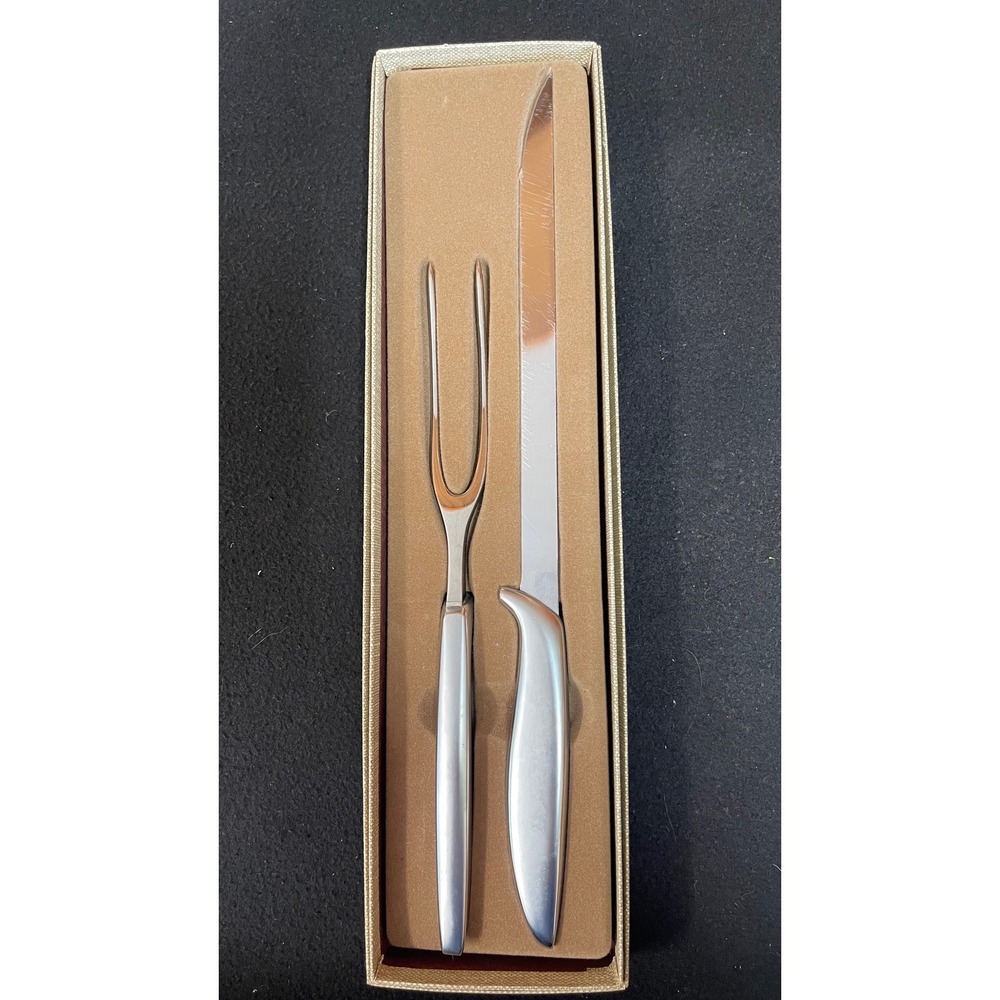 Vintage Gerber USA Legendary Blades Siegfried Carving Set  Knife & Meat Fork